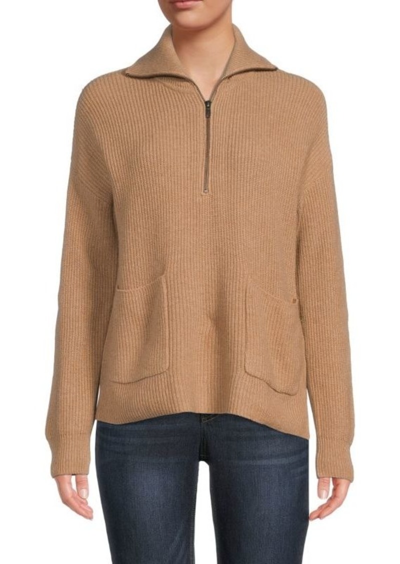 Madewell Glenbrook Merino Wool Blend Half Zip Sweater