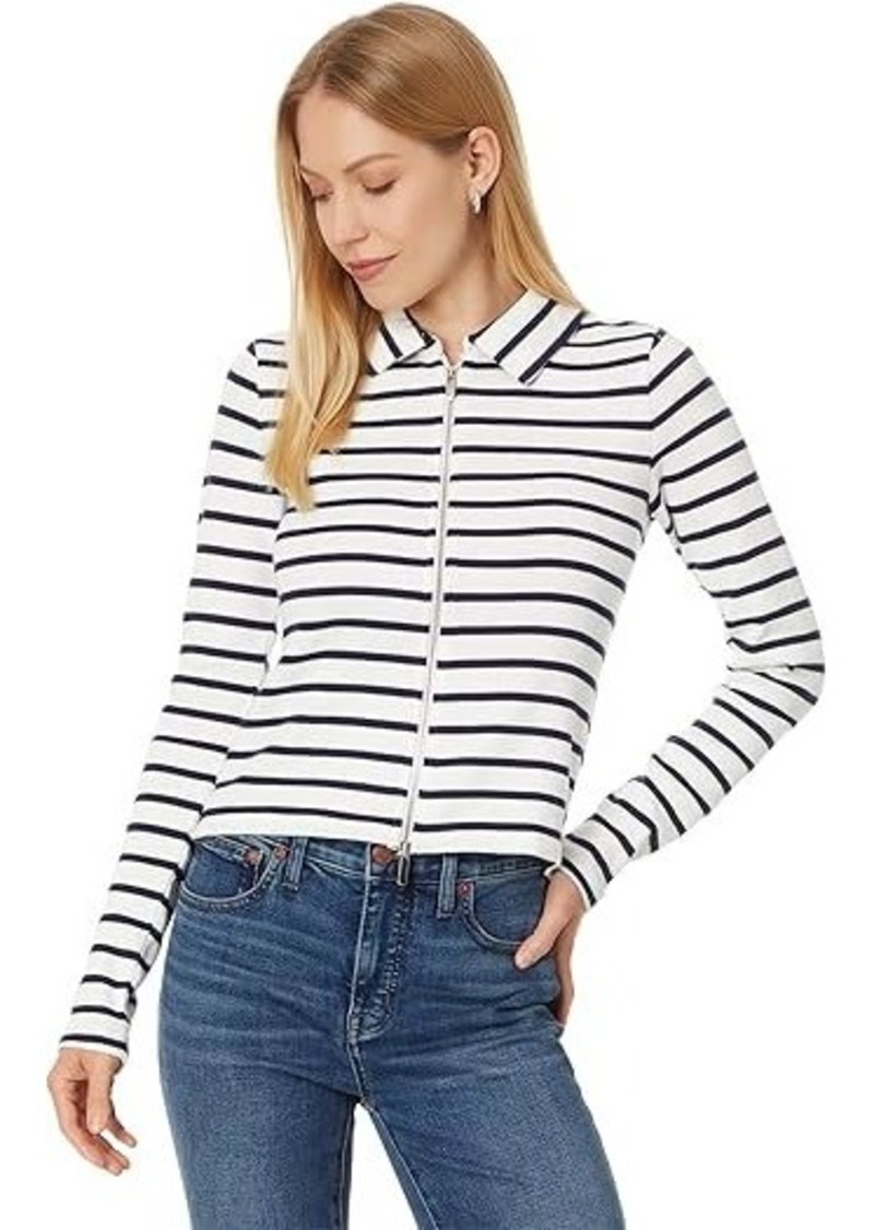 Madewell Grill Long Sleeve Zip Top Stripe