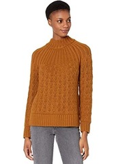 Madewell Pointelle Stitch-Mix Mockneck Sweater