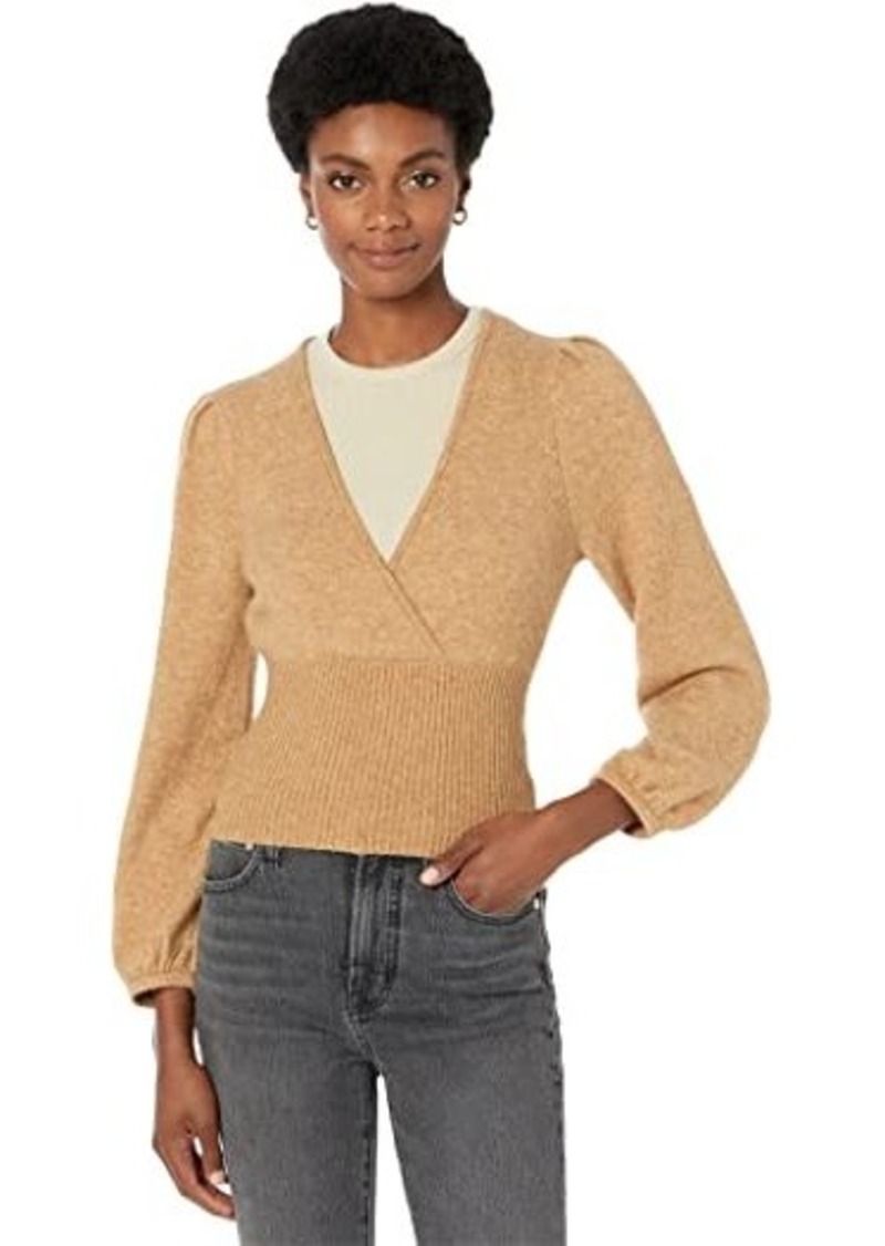 Madewell Wrap V-Neck Sweater in Coziest Yarn