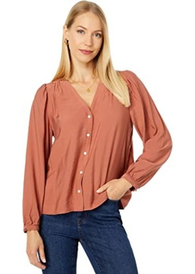 Madewell Drapeweave V-Neck Shirt