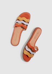 Madewell Joy Wavy Lizard Colorblock Slip On Sandals - 10