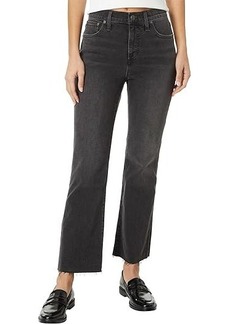 Madewell Kick Out Crop Jeans in Washed Black: Raw Hem Edition