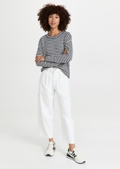 Madewell 2 Color Stripe Crosby Textured Pullover
