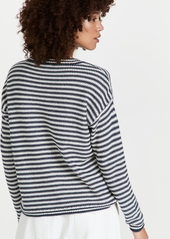 Madewell 2 Color Stripe Crosby Textured Pullover