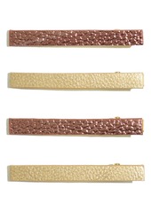 Madewell 4-Pack Metallic Faux Leather Alligator Clips