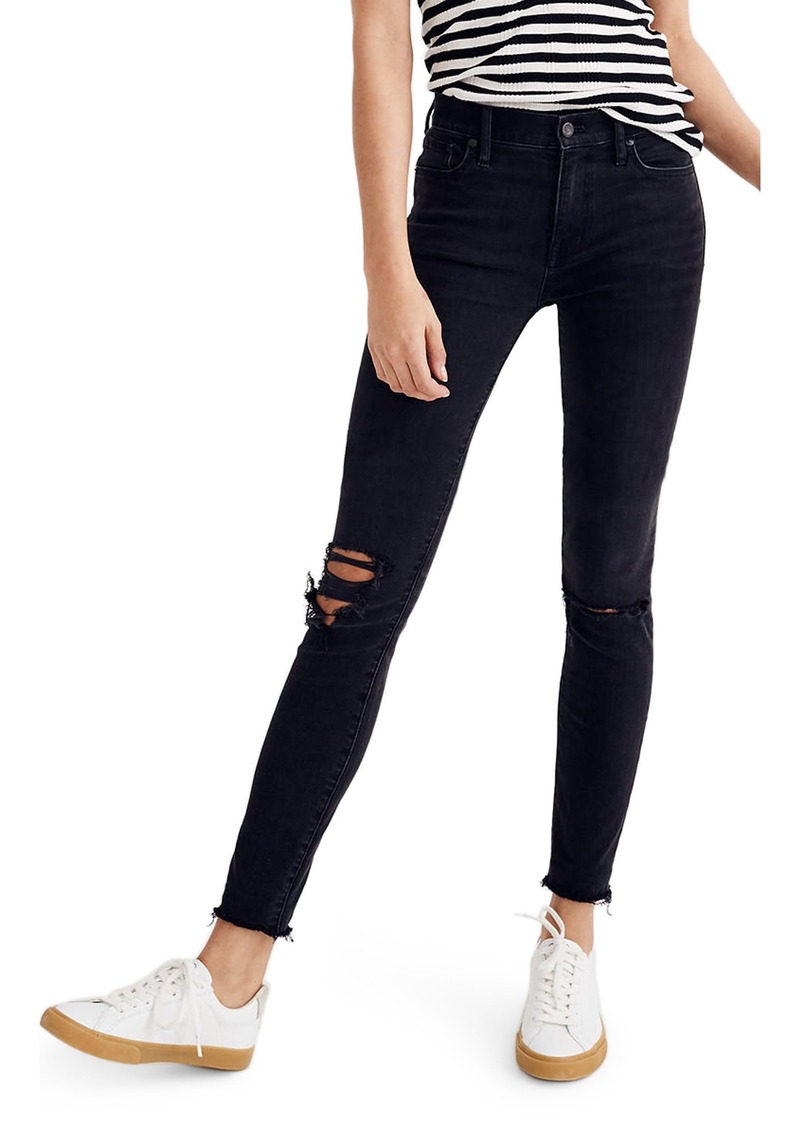 madewell 9 high rise skinny black