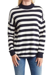 Madewell Ashbury Kelsey Stripe Mock Neck Sweater