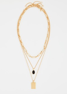 Madewell Black Onyx Layer Necklace Pack