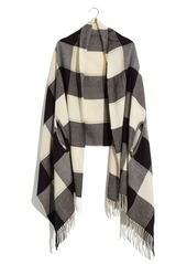 Madewell Buffalo Check Cape Scarf in Antique Cream Multi at Nordstrom