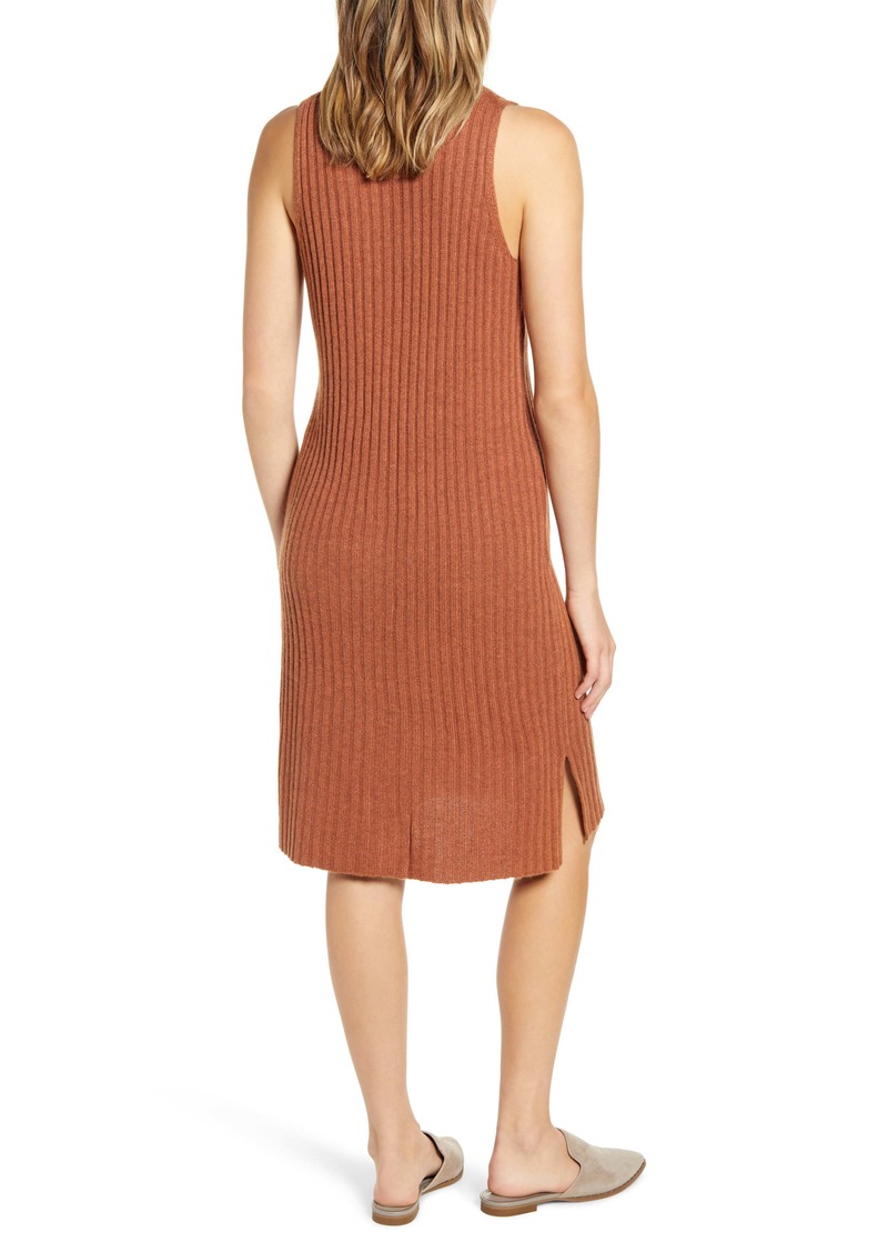 madewell button front tank sweater dress