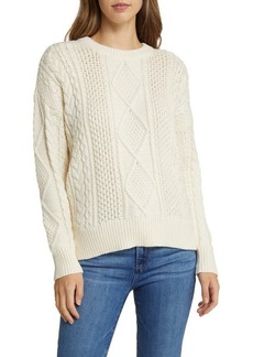 Madewell Cable Stitch Crewneck Sweater