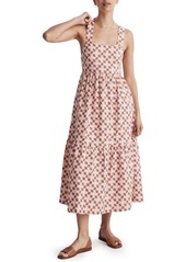 Madewell Cicely Geo Checkerboard Tiered Dress