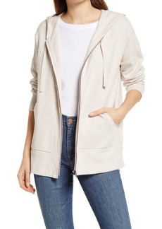 Madewell Cohen Zip Hoodie in Heather Stone at Nordstrom