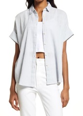 Madewell Courier Pintuck-Back Shirt in Cool Fog at Nordstrom