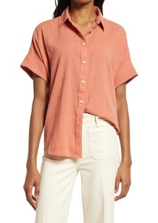 Madewell Courier Pintuck-Back Shirt in Sweet Dahlia at Nordstrom