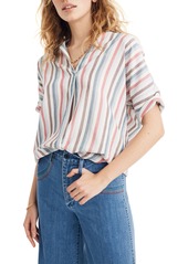 Madewell Courier Pocatello Stripe Button Back Shirt