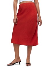 Madewell Crinkled Satin Slip Skirt
