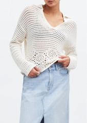 Madewell Crochet Polo Sweater