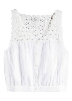 Madewell Crocheted V-Neck Bubble Top