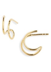 Madewell Delicate Collection Demi Fine Double Hoop Earrings