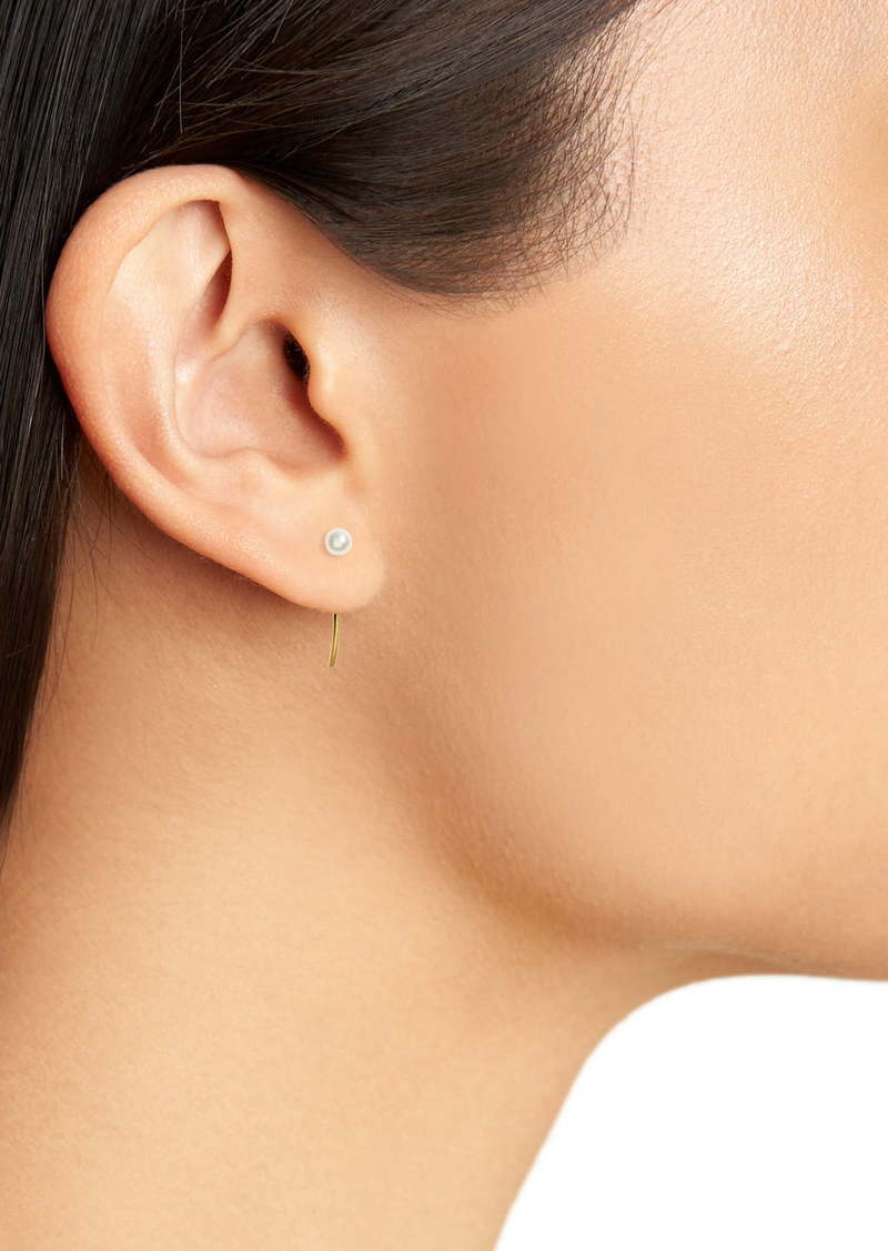 Delicate Collection Demi Fine Pearl Threader Earrings - 61% Off!