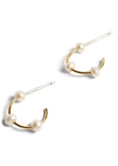 Madewell Demi-Fine Freshwater Pearl Hoop Earrings