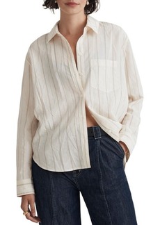 Madewell Drapey Stripe Oversize Button-Up Shirt