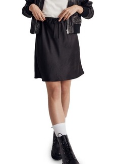 Madewell Drawstring Mini Slip Skirt