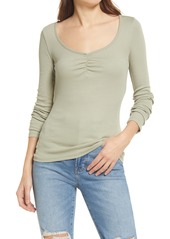 Madewell Fine Ribbed Sweetheart T-Shirt in Forgotten Landscape at Nordstrom