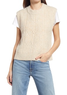 Madewell Firgrove Rib Crewneck Sweater Vest in Heather Powder at Nordstrom