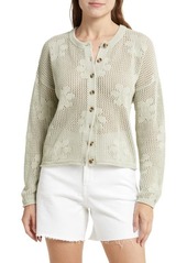 Madewell Floral Open Stitch Cardigan Sweater
