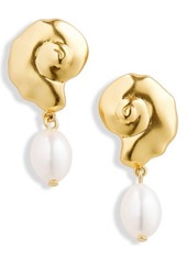 Madewell Freshwater Pearl Shell Drop Earrings