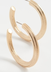 Madewell Gold Ribbed Large Hoops