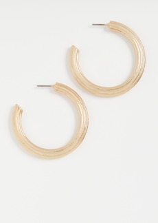 Madewell Gold Ribbed Large Hoops
