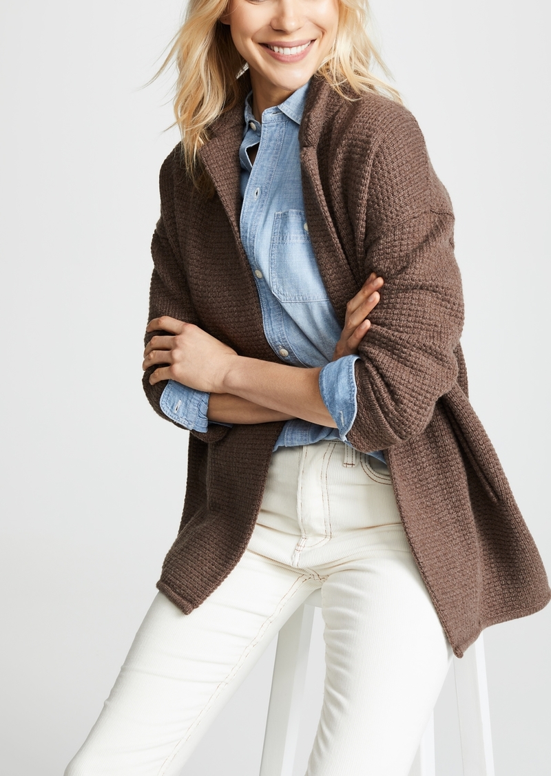 madewell laguna stitch wool blend coat