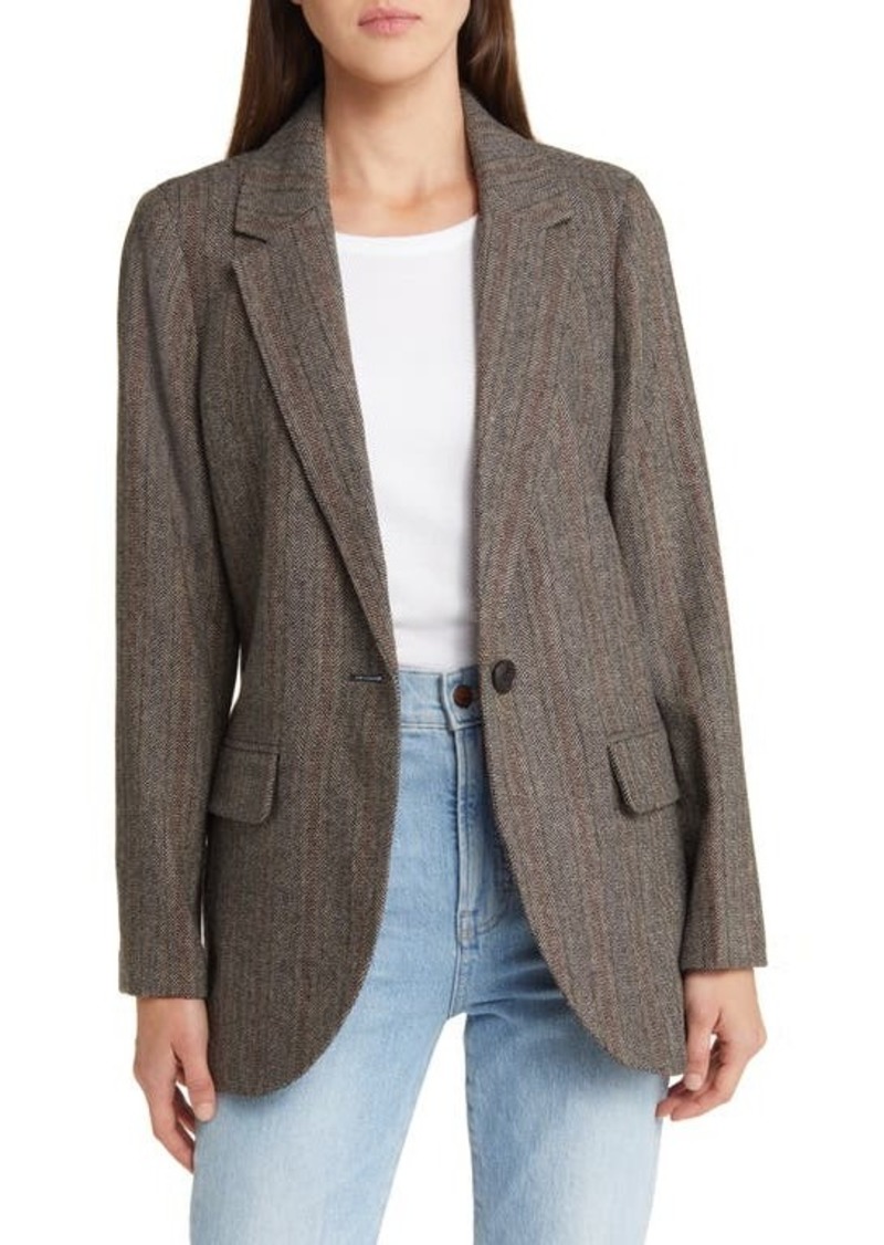 Brushed Jacquard Wrap-Front Cardigan in Plaid by Madewell for $30