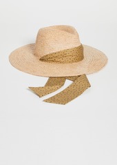 Madewell Leopard Trim Straw Hat
