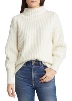 Madewell Loretto Funnel Neck Sweater in Antique Cream at Nordstrom