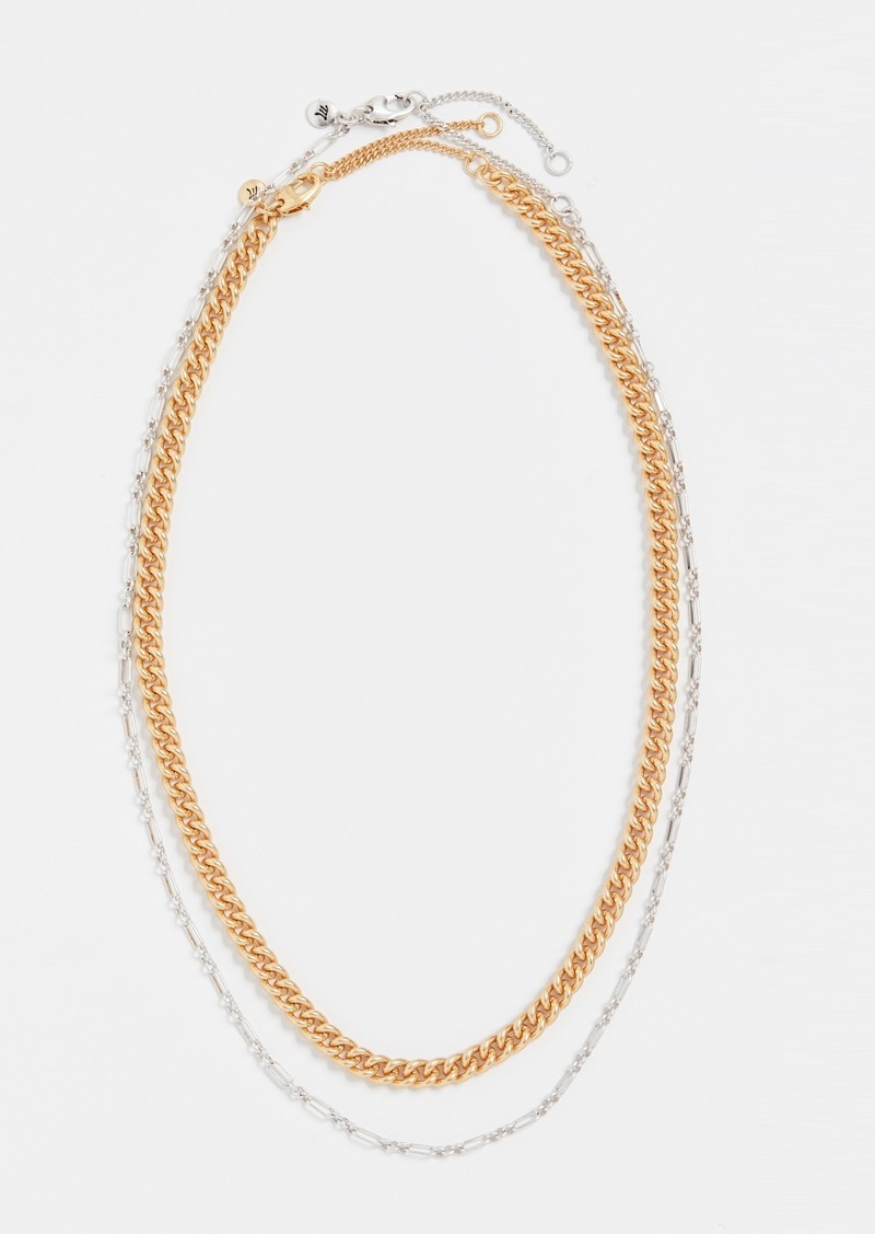Madewell Mixed Metal Chain Necklace Set