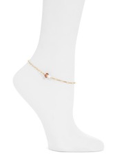 Madewell Mushroom Paperclip Chain Anklet