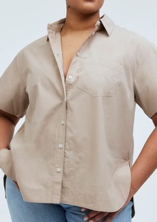 Madewell Oversize Boxy Short Sleeve Poplin Button-Up Shirt