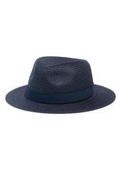 Madewell Packable Straw Fedora Hat in Dark Baltic at Nordstrom