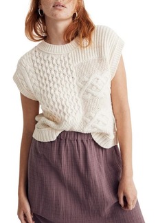 Madewell Patchwork Sweater Vest in Antique Cream at Nordstrom