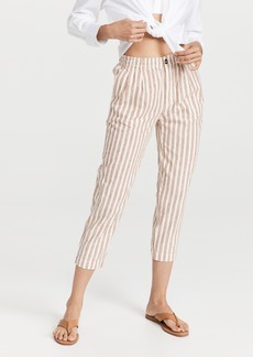 Madewell Linen-Cotton Track Trousers in Stripe