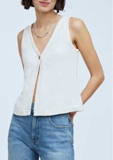 Madewell Pointelle Single Button Vest