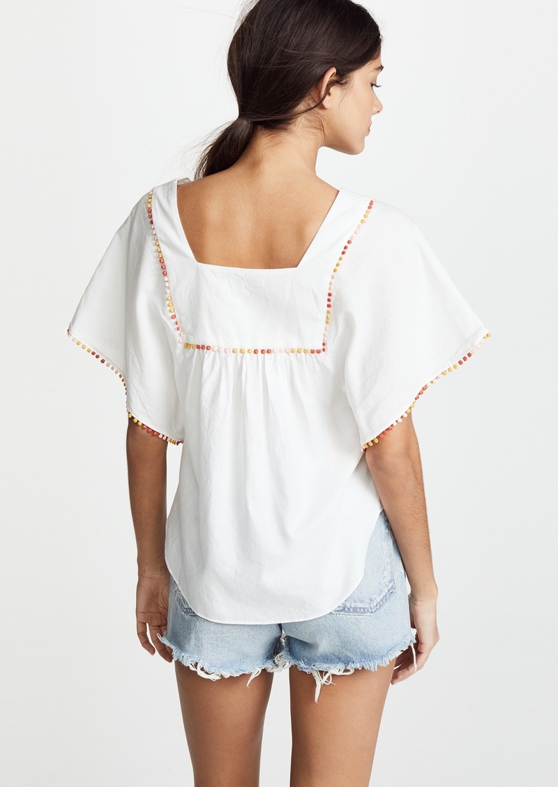 Madewell Madewell Pom Pom Butterfly Top Dress Shirts