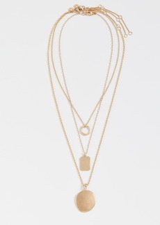 Madewell Recycled Brass Makers Layer Necklace Set