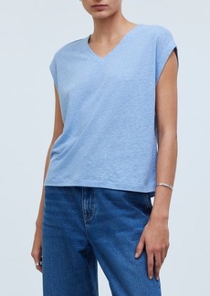 Madewell Relaxed Linen Blend V-Neck T-Shirt