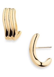 Madewell Ribbed Wavy Statement Earrings